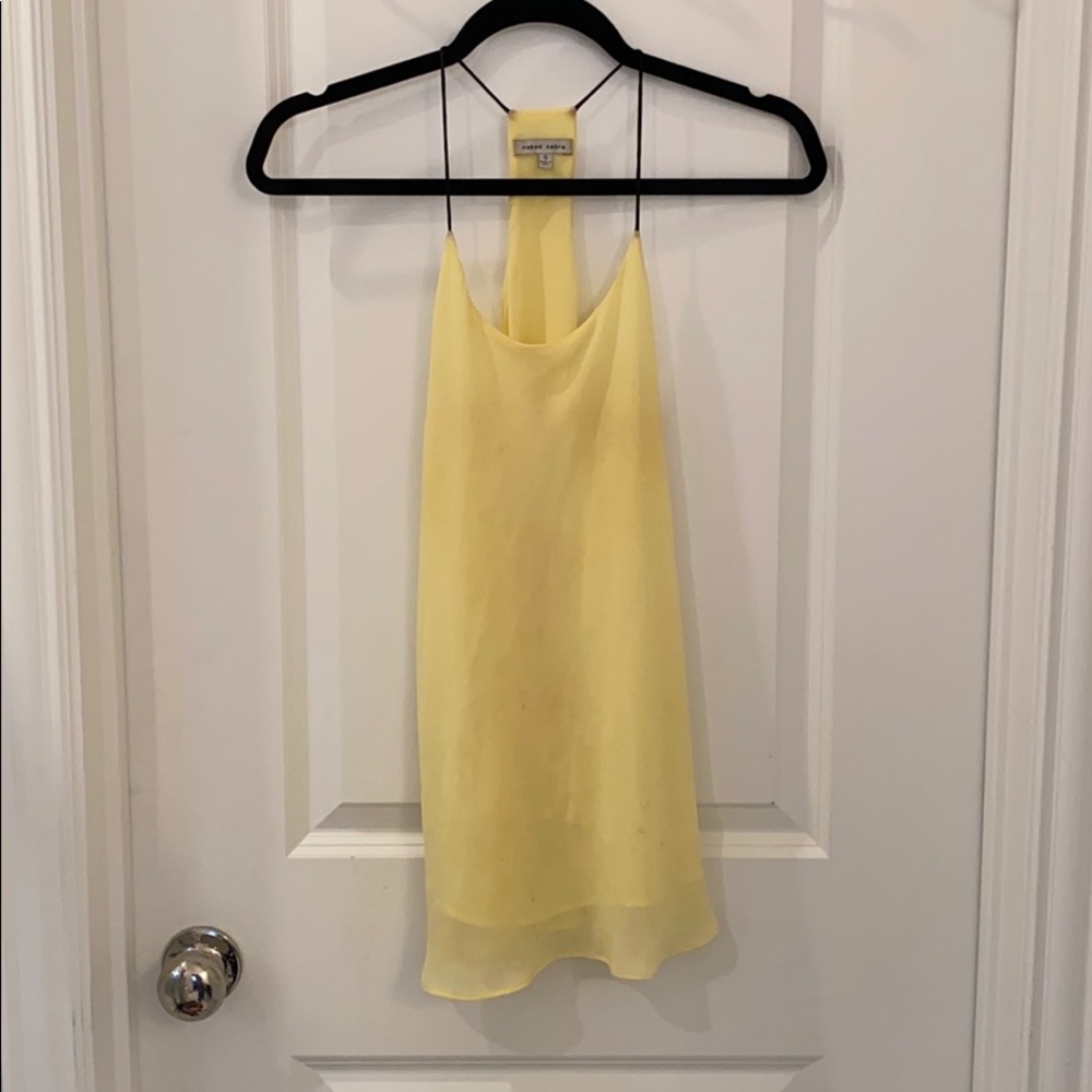 Bright yellow tank